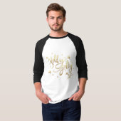 T-shirt Holly Jolly AF | Shiny Faux Foil Gold Script (Devant entier)