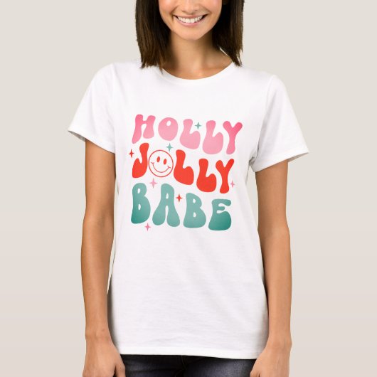 T-shirt Holly Jolly Babe (Devant)