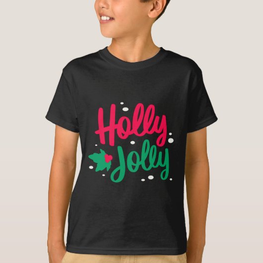 T-shirt Holly Jolly Christmas  (Devant)