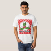T-shirt Holly on Red White Snowflakes (Devant entier)