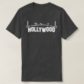 T-shirt Hollywood avec palmiers Los Angeles Heartbeat (Design devant)