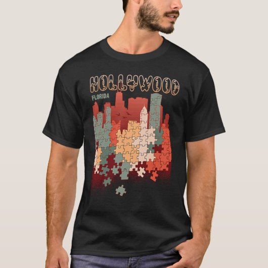 T-shirt Hollywood In Florida Travel Souvenir (Devant)