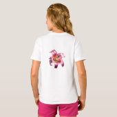 T-shirt Holographique Iridescendant Rose Asiatique Lily (Dos entier)