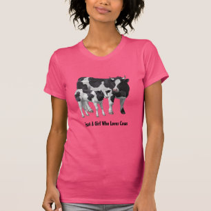 T-shirt Holstein Cow & Cute Calf Personnalisez votre texte