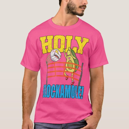 T-shirt Holy Blockamole Funny Cute Volleyball Block Avocad (Devant)