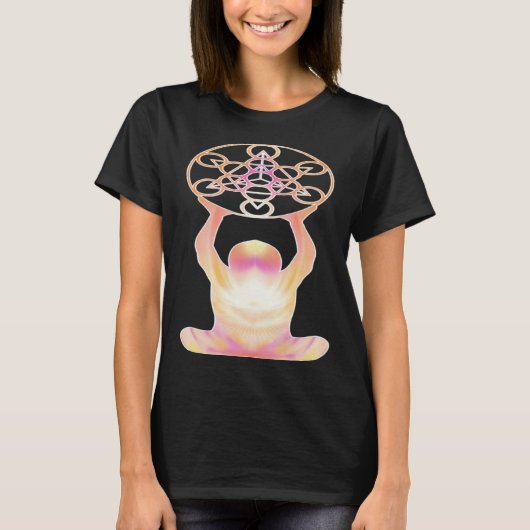 T-shirt Holy Geometry Mandala Meditation & Yoga (Devant)