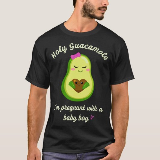T-shirt Holy Guacamole Funny Avocado Pregnancy Announcemen (Devant)