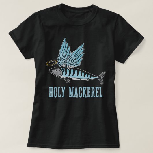 T-shirt Holy Macgars Funny Witty Winged Fish Sarcasm Meme (Design devant)