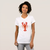 T-shirt Homard polygonal rouge (Devant entier)