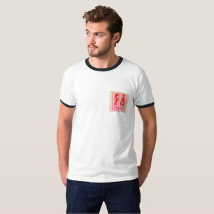 T-shirt Homard Pop Bold Crustacés sur rayures de bonbon