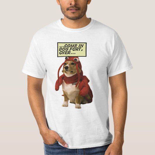 T-shirt Homard rouge de fort de chien (Devant)