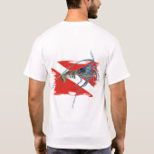 T-shirt homard sur le drapeau déchiqueté (Dos)