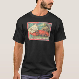 T-shirt Homard vivant - Étiquette Vintage de la caisse al