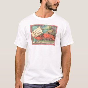 T-shirt Homard vivant - Étiquette Vintage de la caisse ali