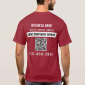T-shirt Home Carpentry Service Code QR Logo travail person (Dos)