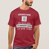 T-shirt Home Carpentry Service Code QR Logo travail person (Devant)