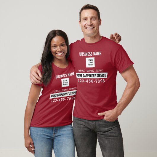 T-shirt Home Carpentry Service Code QR Logo travail person (Unisexe)