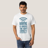 T-shirt Home Est L'Emplacement Où Le WIFI Se Connecte Auto (Devant entier)