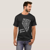 T-shirt Home Nevada Fractal Mandala State Pride Community (Devant entier)