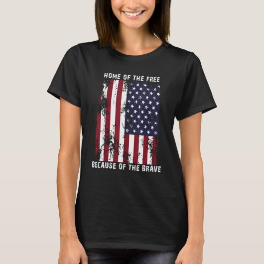 T-shirt Home Of The Free Because Of The Brave 1 (Devant)