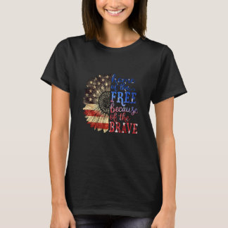 T-shirt Home Of The Free Because Of The Brave Usa Flag Sun