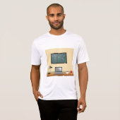 T-shirt Home Office Desk Laptop Coffee (Devant entier)