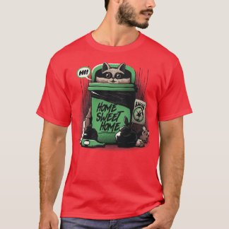 T-shirt Home Sweet Home Garbage Raccoon par Tobe Fonseca