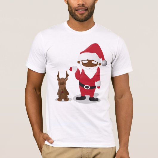 T-shirt Homeboys de Joyeux Noël : Père Noël et Blingin (Devant)