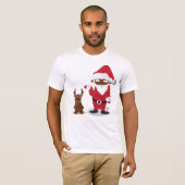 T-shirt Homeboys de Joyeux Noël : Père Noël et Blingin (Devant entier)