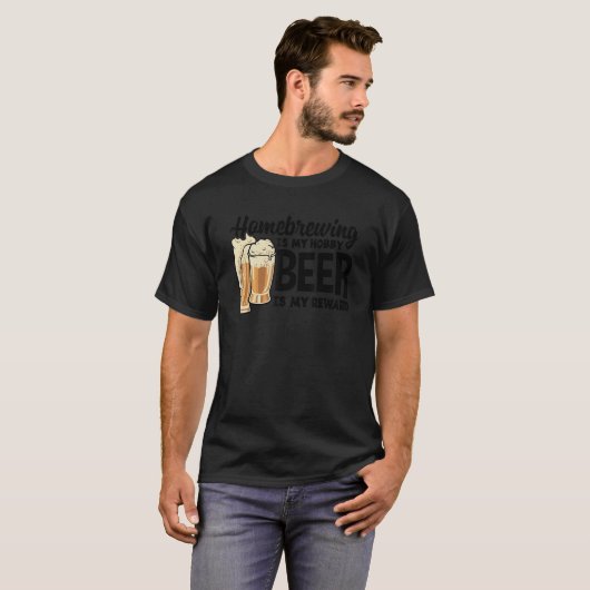 T-shirt Homebrey Est Ma Bière Hobby Est Mon Brassage Récom (Devant entier)