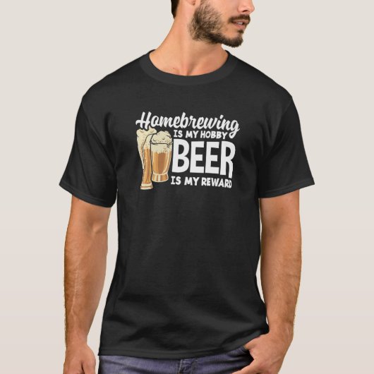 T-shirt Homebrey Est Ma Bière Hobby Est Mon Brassage Récom (Devant)