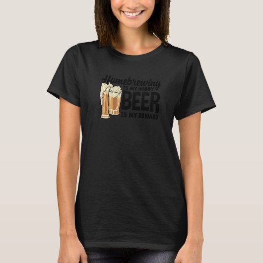 T-shirt Homebrey Est Ma Bière Hobby Est Mon Brassage Récom (Devant)