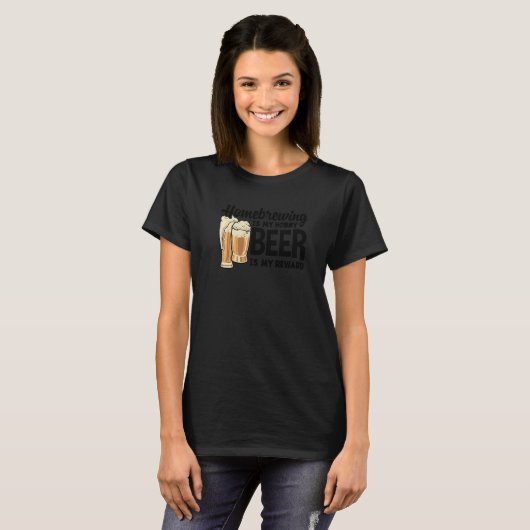 T-shirt Homebrey Est Ma Bière Hobby Est Mon Brassage Récom (Devant entier)