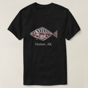 T-shirt Homer Alaska Amérindiens Halibut Pêcheurs Gif