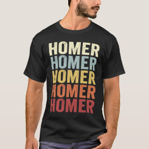 T-shirt Homer Alaska Homer AK Rétro Texte Vintage