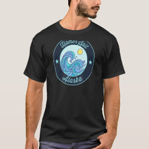 T-shirt Homer Spit Ak Alaska Souvenir Nautique Surfer grap