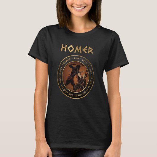 T-shirt Homer the Rage of Achilles the Iliad (Devant)