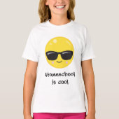 T-shirt Homeschool est Cool Sunshade Emoji (Devant)