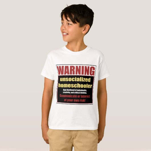T-shirt homeschooler unsocialized (Devant entier)