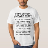 T-shirt Homeshool Student Soialized Inspired  (Devant)