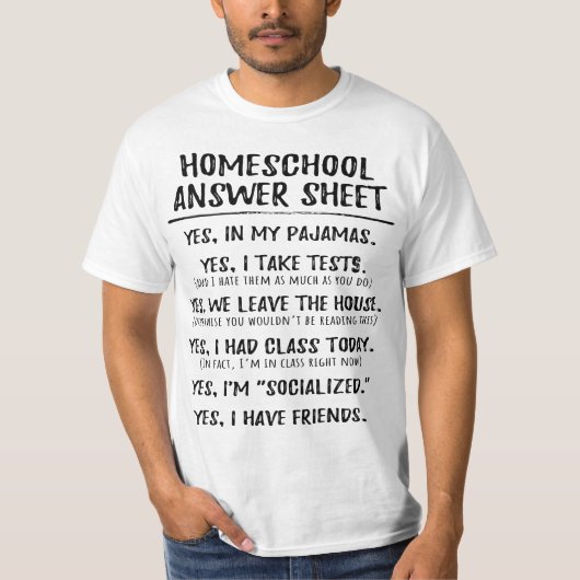 T-shirt Homeshool Student Soialized Inspired  (Devant)
