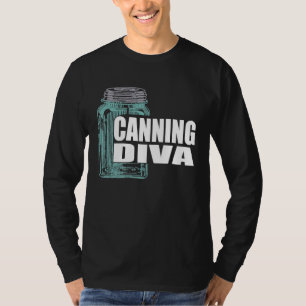 T-shirt Homesteader Mason Jar Canning Prepper Diva Wht Sa