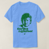 T-shirt Hommage à Gordon Lightfoot en vert aussi en rouge  (Design devant)