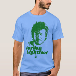 T-shirt Hommage à Gordon Lightfoot en vert aussi en rouge 