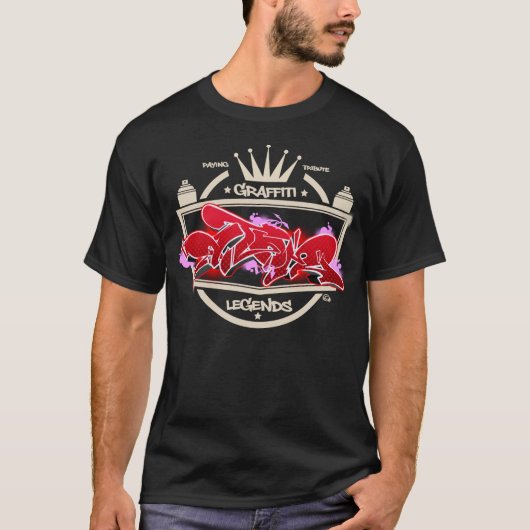 T-shirt Hommage de légende de graffiti d'atome (Devant)