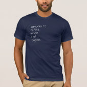 T-shirt Hommage de temps d'Unix d'époque (Devant)