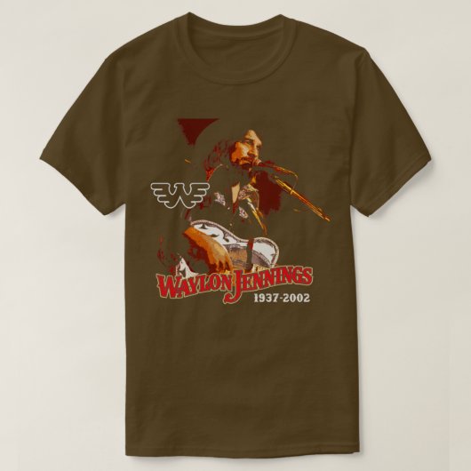 T-shirt hommage de Waylon Jennings (Design devant)