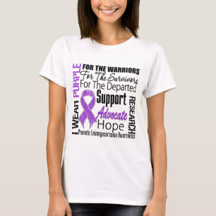 T-shirt HOMMAGE pourpre de ruban d'usage du léiomyosarcom