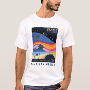 T-shirt Homme 2024 Solar Eclipse Mazatlan Mexique