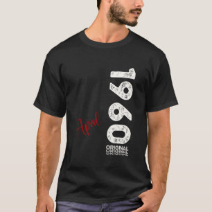 T-shirt Homme 65e anniversaire Original avril 1960 65 ans